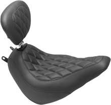 Mustang Wide Tripper Diamond Solo Seat & Backrest 18-24 Harley Softail Heritage