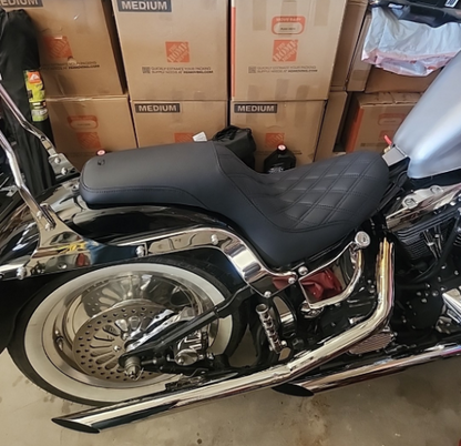 Saddlemen Profiler Gel Lattice Stitch Low Seat for 1984-1999 Harley Softail