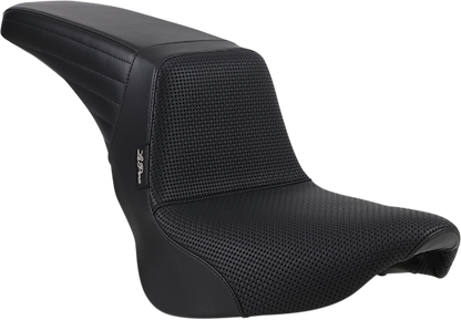 Le Pera Kickflip Basketweave Seat for 2018-2023 Harley Softail Heritage Deluxe