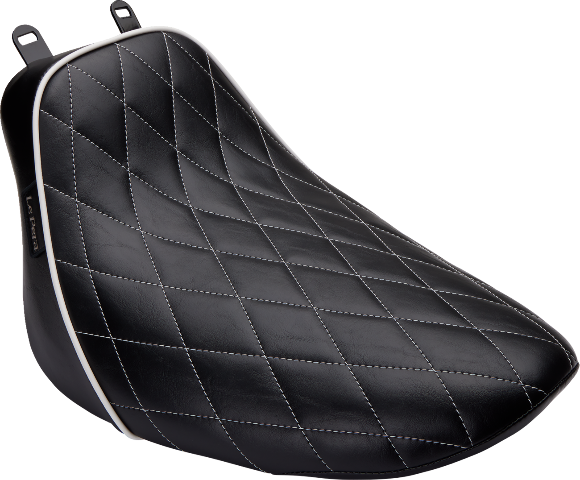 Le Pera Bare Bones White Diamond Solo Seat for 2018-24 Harley Softail FLHC FLDE