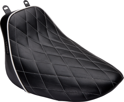 Le Pera Bare Bones White Diamond Solo Seat for 2018-24 Harley Softail FLHC FLDE