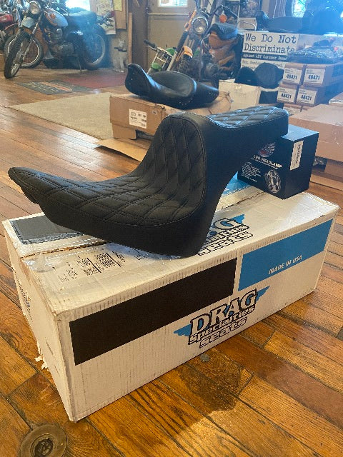 Drag Specialties Predator III Diamond Seat fits 2000-2017 Harley Softail Fat Boy