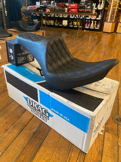 Drag Specialties Predator III Diamond Seat fits 2000-2017 Harley Softail Fat Boy