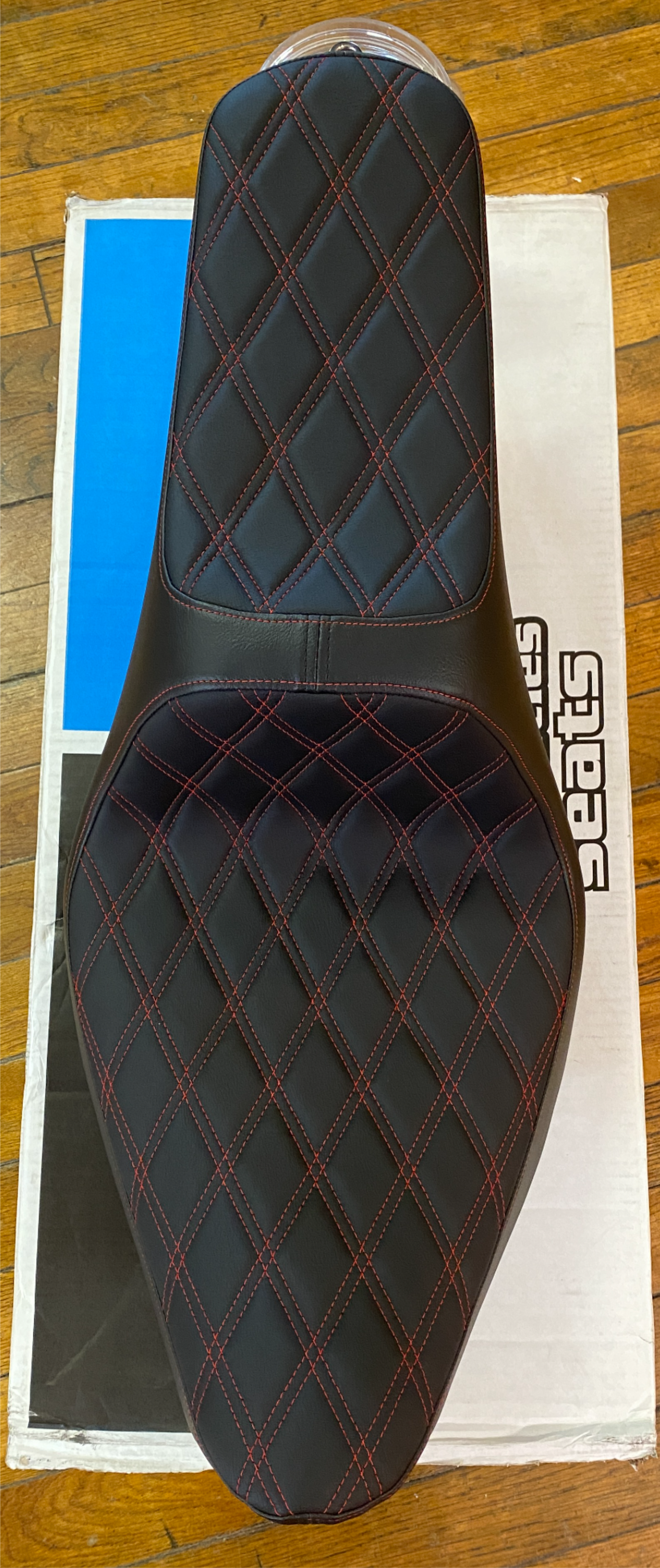 Drag Specialties Predator Red Diamond Seat 2000-2017 Harley Davidson Softail