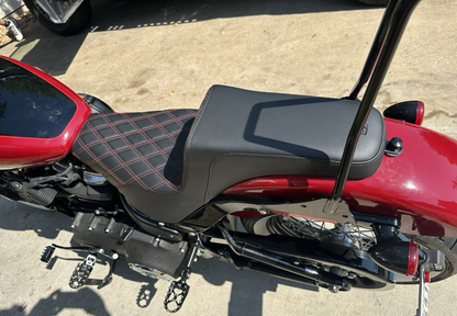Saddlemen Step-Up Red Lattice Gel Seat fits 2018-2024 Harley Softail FXBB FXST