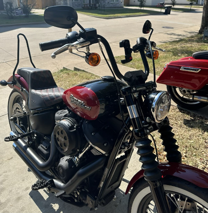 Saddlemen Step-Up Red Lattice Gel Seat fits 2018-2024 Harley Softail FXBB FXST