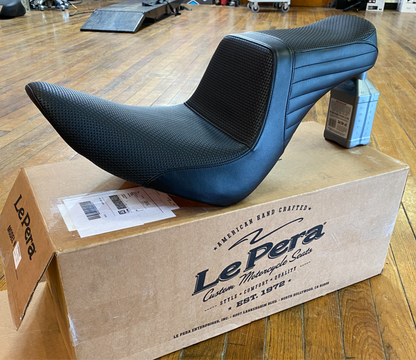 Le Pera Tailwhip Basketweave Seat fits 2018-2025 Harley Softail FXLR FLSB