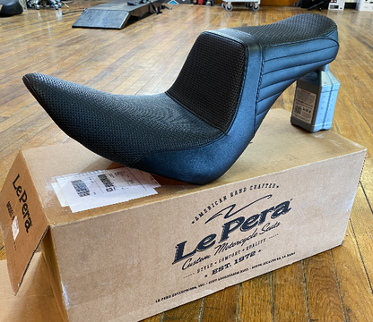 Le Pera Tailwhip Basketweave Seat fits 2018-2025 Harley Softail FXLR FLSB
