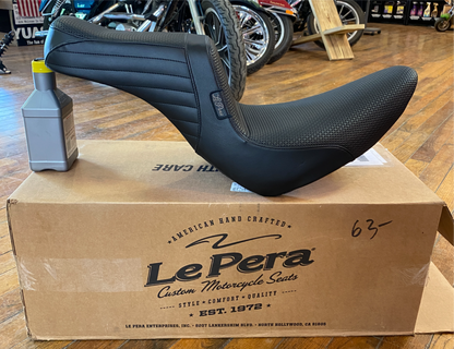 Le Pera Tailwhip Basketweave Seat fits 2018-2025 Harley Softail FXLR FLSB