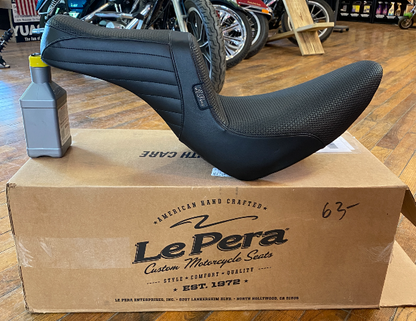 Le Pera Tailwhip Basketweave Seat fits 2018-2025 Harley Softail FXLR FLSB