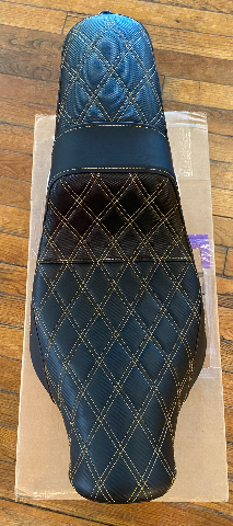 Saddlemen SDC Pro Series Gold Lattice Seat fits 2018-2025 Harley Softail FXLR