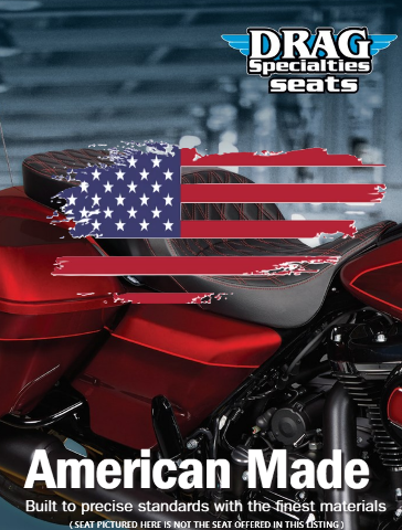 Drag Specialties Predator Solar Reflect Seat 2000-2017 Harley Softail FLST FXST