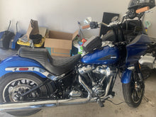Le Pera Tailwhip Blue Diamond Stitch Seat for 2018-2026 Harley Softail Low Rider