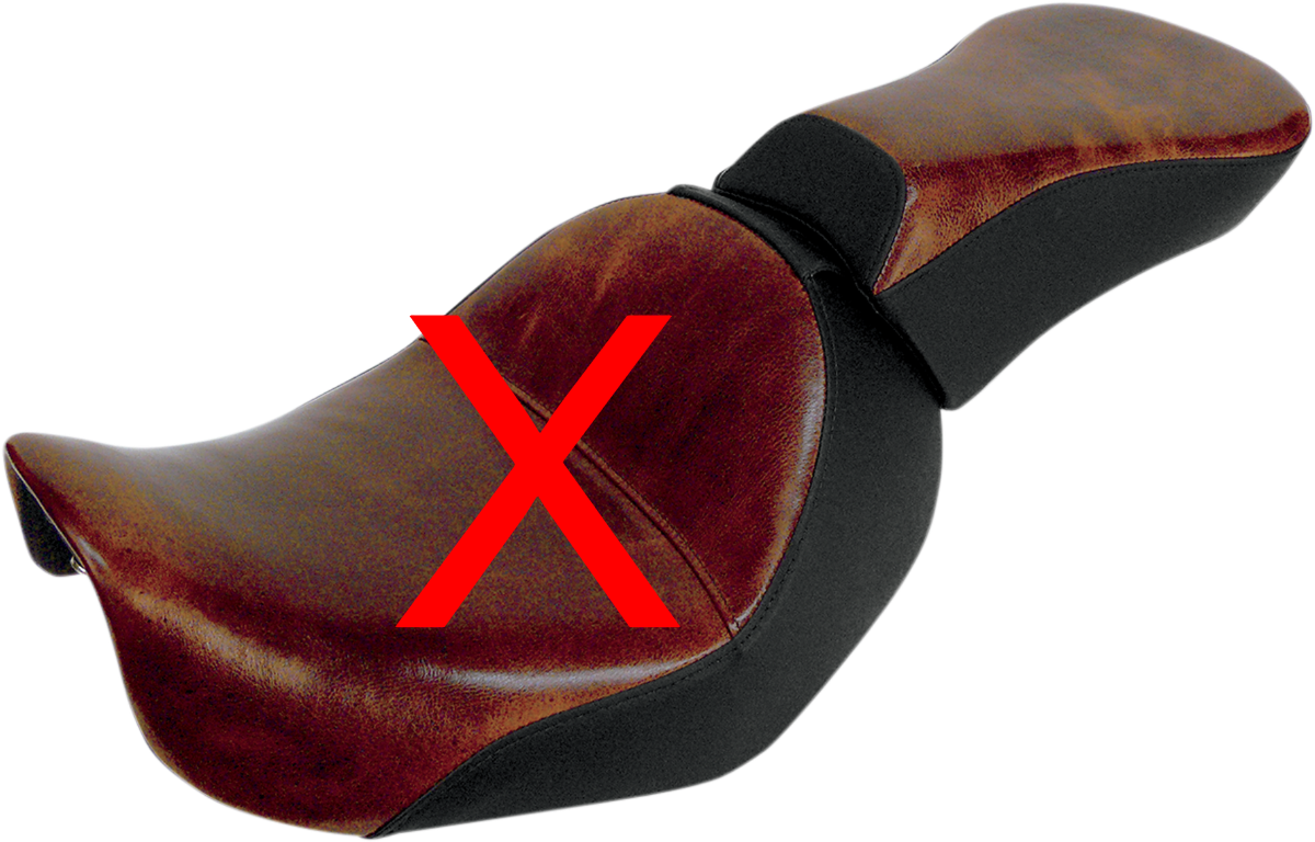 Saddlemen Renegade Lariat Brown Rear Pillion Seat fits 2006-2017 Harley Dyna FXD