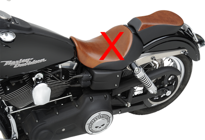 Saddlemen Renegade Lariat Brown Rear Pillion Seat fits 2006-2017 Harley Dyna FXD