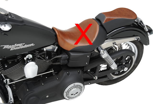 Saddlemen Renegade Lariat Brown Rear Pillion Seat fits 2006-2017 Harley Dyna FXD