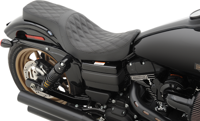 Drag Specialties Predator Diamond Stitch Seat for 2006-17 Harley Dyna FXDF FXDB