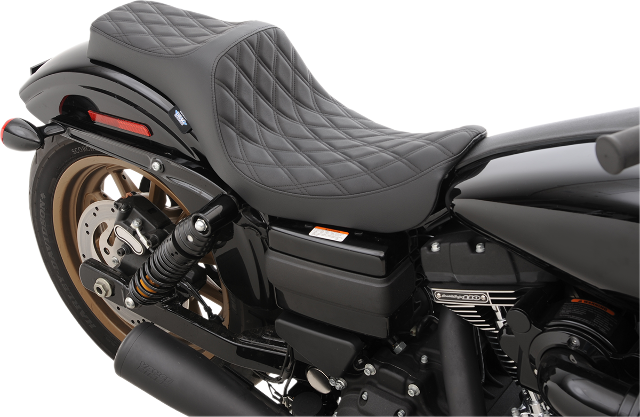 Drag Specialties Diamond Stitch Predator III Seat for 2006-17 Harley Dyna FXD