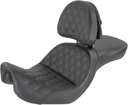 Saddlemen Explorer Lattice Stitch Seat & Backrest fits 2006-2017 Harley Dyna FXD