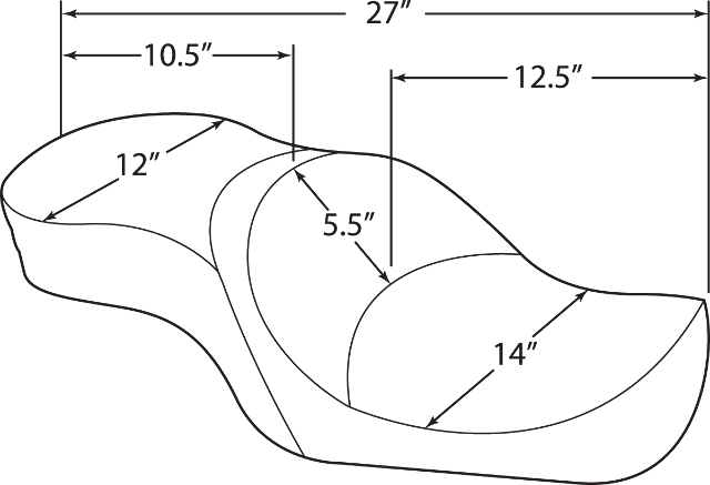 Drag Specialties Low Profile Wide Mild Stitched Seat 2004-2022 Harley Sportster