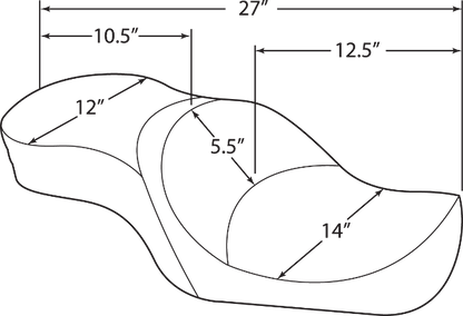 Drag Specialties Low Profile Wide Mild Stitched Seat 2004-2022 Harley Sportster