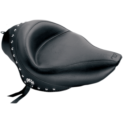 Mustang Wide Studded Solo Seat for 2004-22 Harley Sportster with 3.3 Gallon Tank