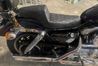 Saddlemen Step Up Lattice Stitch 2-Up Seat 1977-2003 Harley Sportster Models XL