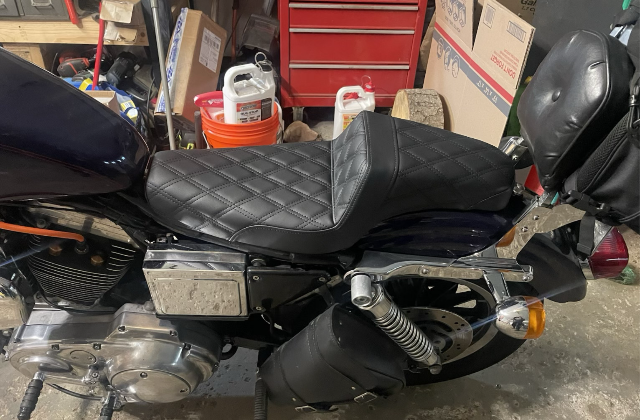 Saddlemen Step Up Lattice Stitch 2-Up Seat 1977-2003 Harley Sportster Models XL