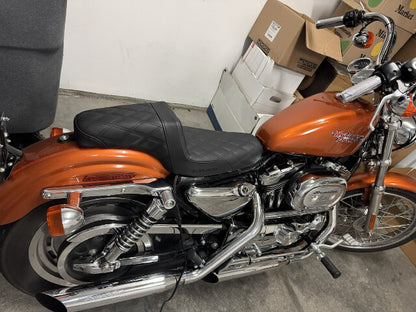Saddlemen Step Up Lattice Stitch 2-Up Seat 1977-2003 Harley Sportster Models XL