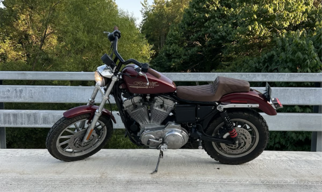 Saddlemen Brown Lattice Stitched Step Up Seat 1979-2003 Harley Sportster XL XLH