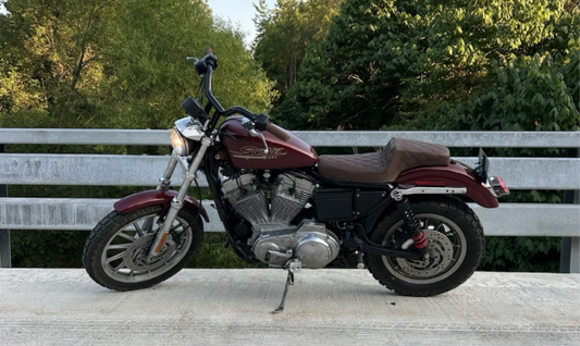 Saddlemen Brown Lattice Stitched Step Up Seat 1979-2003 Harley Sportster XL XLH