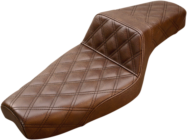 Saddlemen Brown Lattice Stitched Step Up Seat 1979-2003 Harley Sportster XL XLH