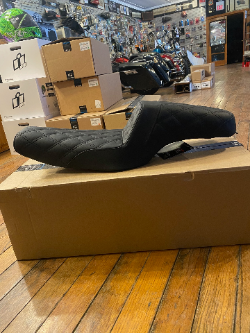 Saddlemen Black Step-Up Lattice Stitch Seat fits 2004-2022 Harley Sportster XL