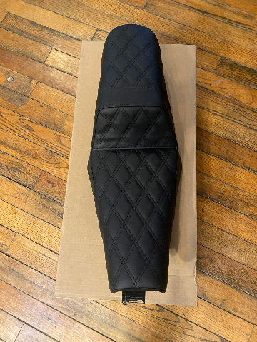 Saddlemen Black Step-Up Lattice Stitch Seat fits 2004-2022 Harley Sportster XL