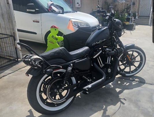 Saddlemen Black Step-Up Lattice Stitch Seat fits 2004-2022 Harley Sportster XL