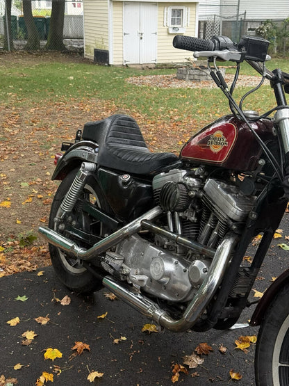 Drag Specialties Black Predator Classic Stitch Seat 1982-2003 Harley Sportster