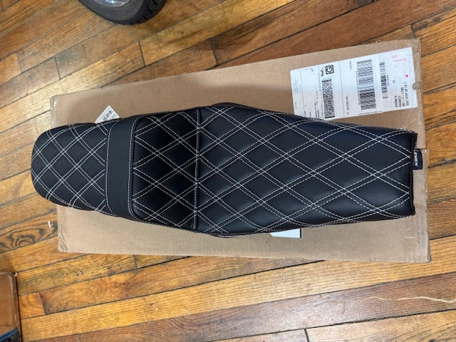 Saddlemen Step Up White Lattice Gel Seat fits 2004-2022 Harley Sportster 3.3Gal