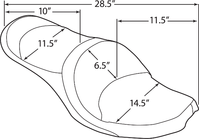 Drag Specialties Double Bucket Seat fits 1966-1984 Harley Touring FXR Shovelhead