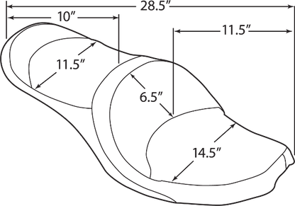 Drag Specialties Double Bucket Seat fits 1966-1984 Harley Touring FXR Shovelhead