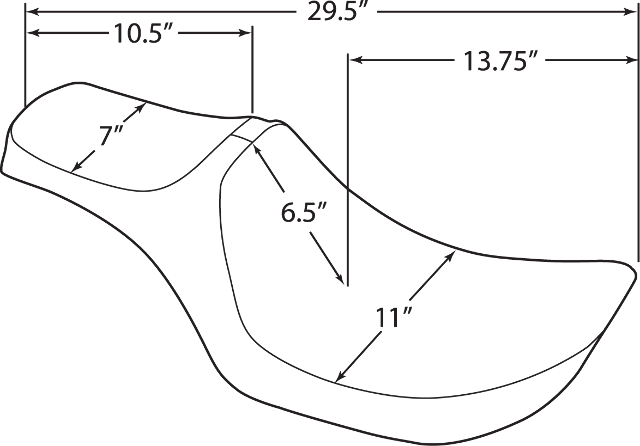Drag Specialties Predator 3 Classic Stitch Seat 1982-2000 Harley FXR FXRS FXRT