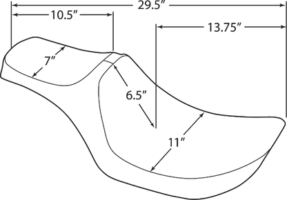 Drag Specialties Predator 3 Classic Stitch Seat 1982-2000 Harley FXR FXRS FXRT
