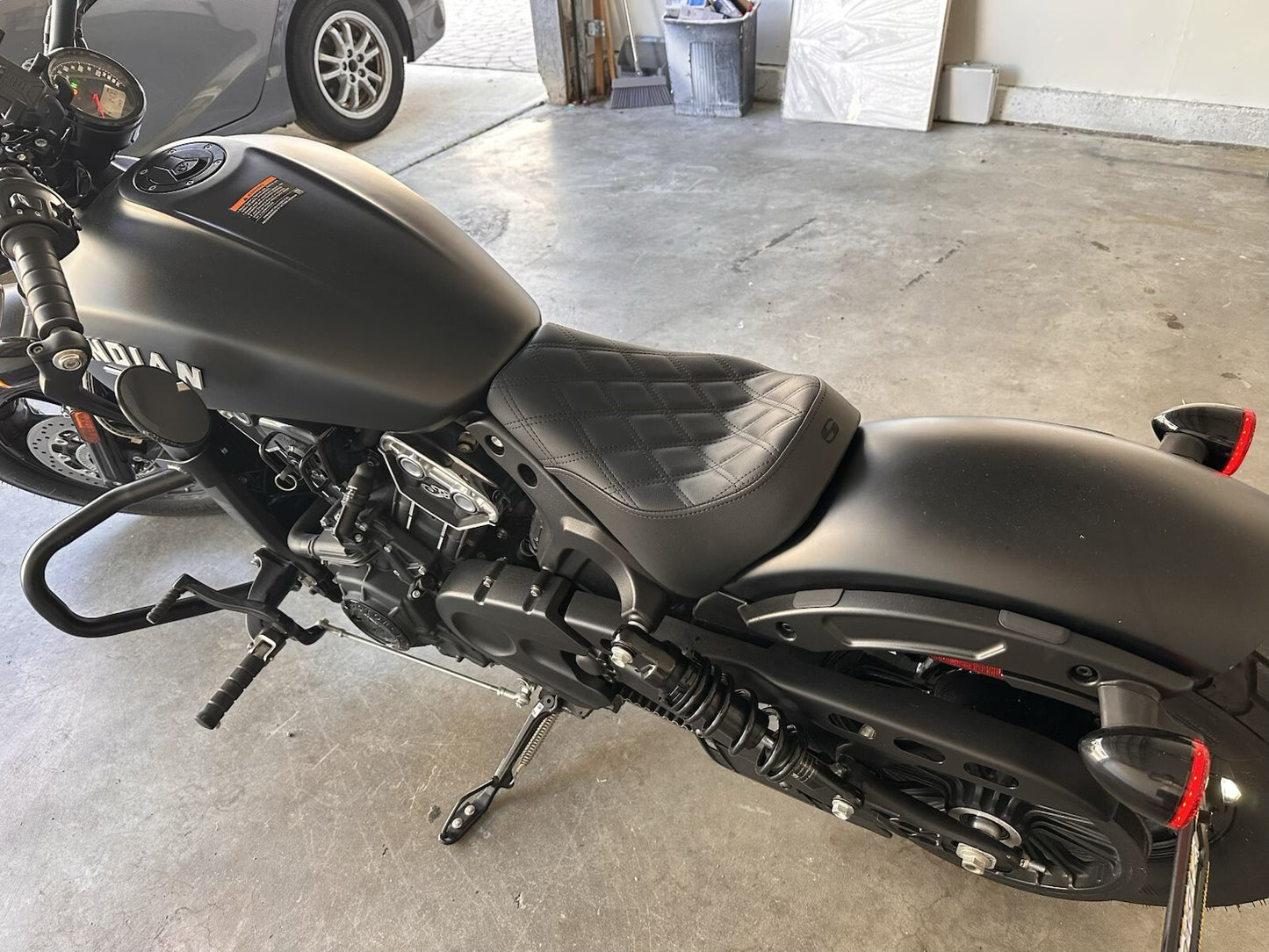 Saddlemen Renegade Lattice Solo Seat fits 2018-2024 Indian Scout Bobber Rogue