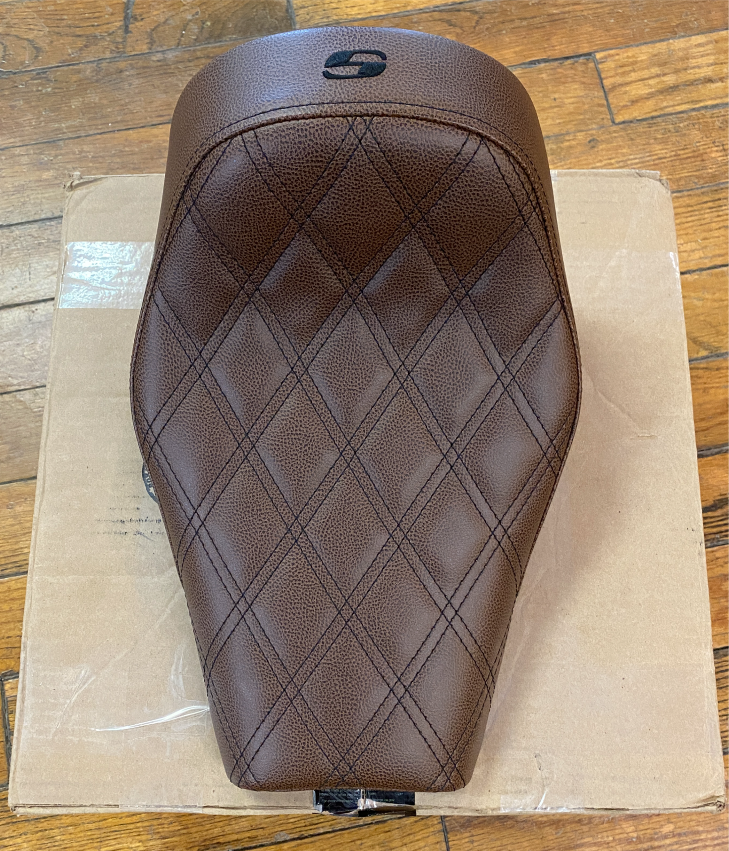 Saddlemen Renegade Brown Lattice Solo Gel Seat for 2018-2024 Indian Scout Bobber