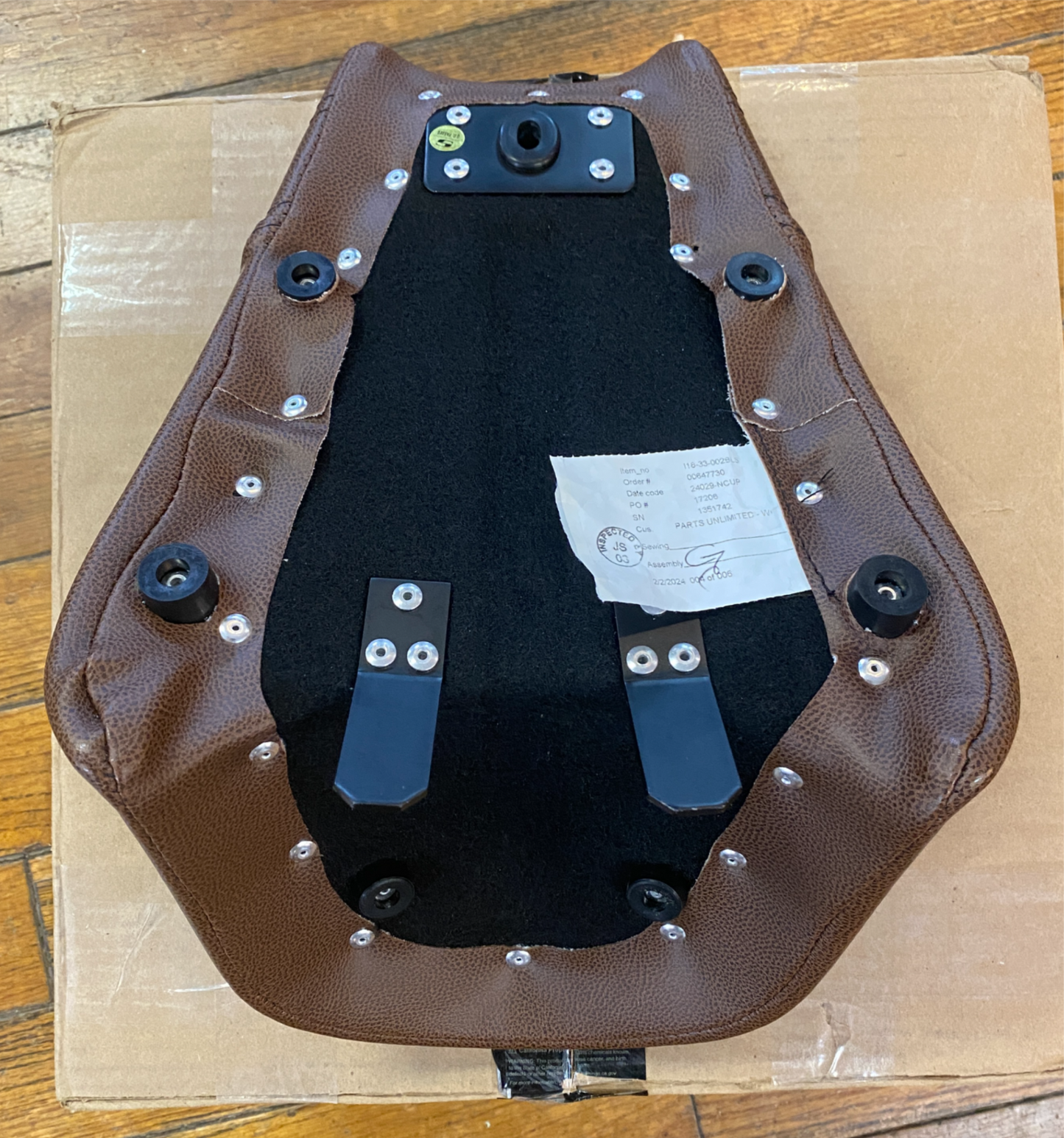 Saddlemen Renegade Brown Lattice Solo Gel Seat for 2018-2024 Indian Scout Bobber