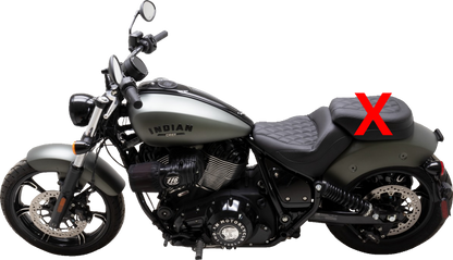 Mustang Touring Diamond Stitch Solo Seat fits 2022-2023 Indian Chief Bobber