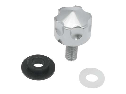 Drag Specialties Six Shooter Seat Mount Knob 1/4" Stainless Steel Harley FXST XL