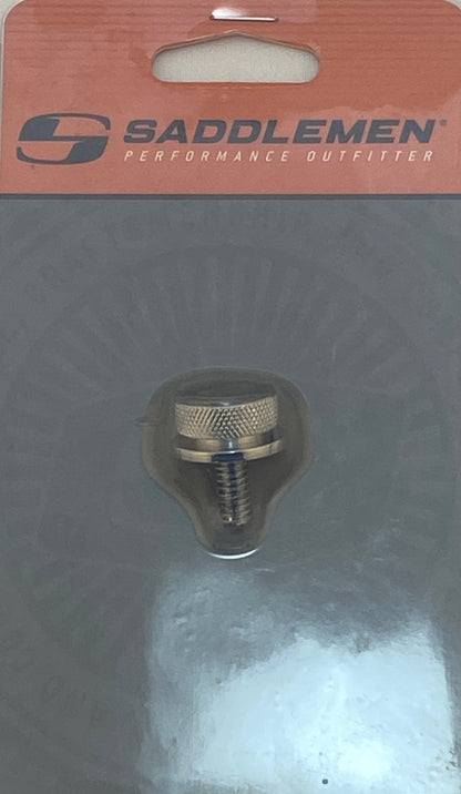 Saddlemen Single Silver 1/4"-20 Rear Motorcycle Seat Mounting Knob Bolt Screw