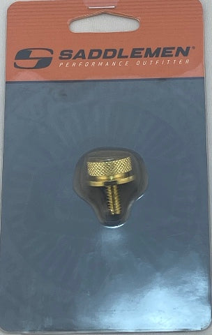 Saddlemen Gold 1/4"-20 Rear Motorcycle Seat to Fender Mounting Knob for Harley