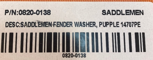 Saddlemen Single Purple Motorcycle Seat To Fender Washer for Harley Davidson