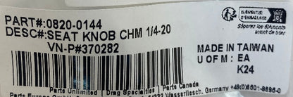 Drag Specialties Chrome 1/4-20 Seat to Fender Mount Knob Bolt Harley Davidson